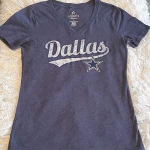 Team sport women's t-shirt. Authentic Dallas Cowboys. Blue medium.